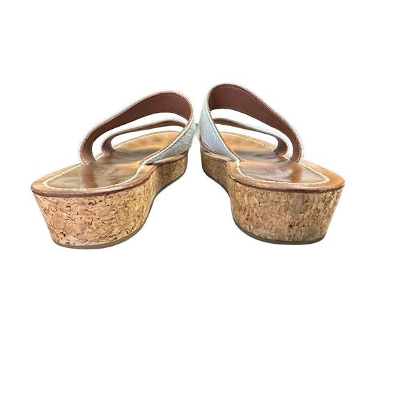 K. JACQUES Cluny White Pony Cork Platform Slide size 41 - Picture 5 of 6
